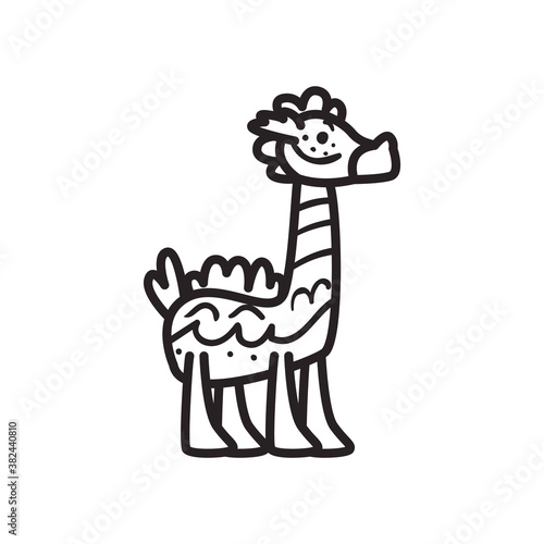 mexican pinata free form line style icon vector design
