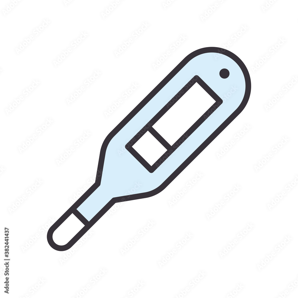 Covid 19 virus test line and fill style icon vector design Covid 19 virus test line and fill style icon vector design