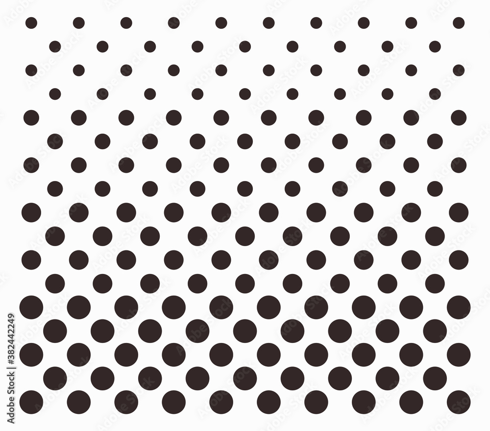 dotted pattern on white background. Pink polka dots from large to small on white background. Decorative wallpaper template. Vector retro slyle. dotted pattern on white background. Pink polka dots from large to small on white background. Decorative wallpaper template. Vector retro slyle.
