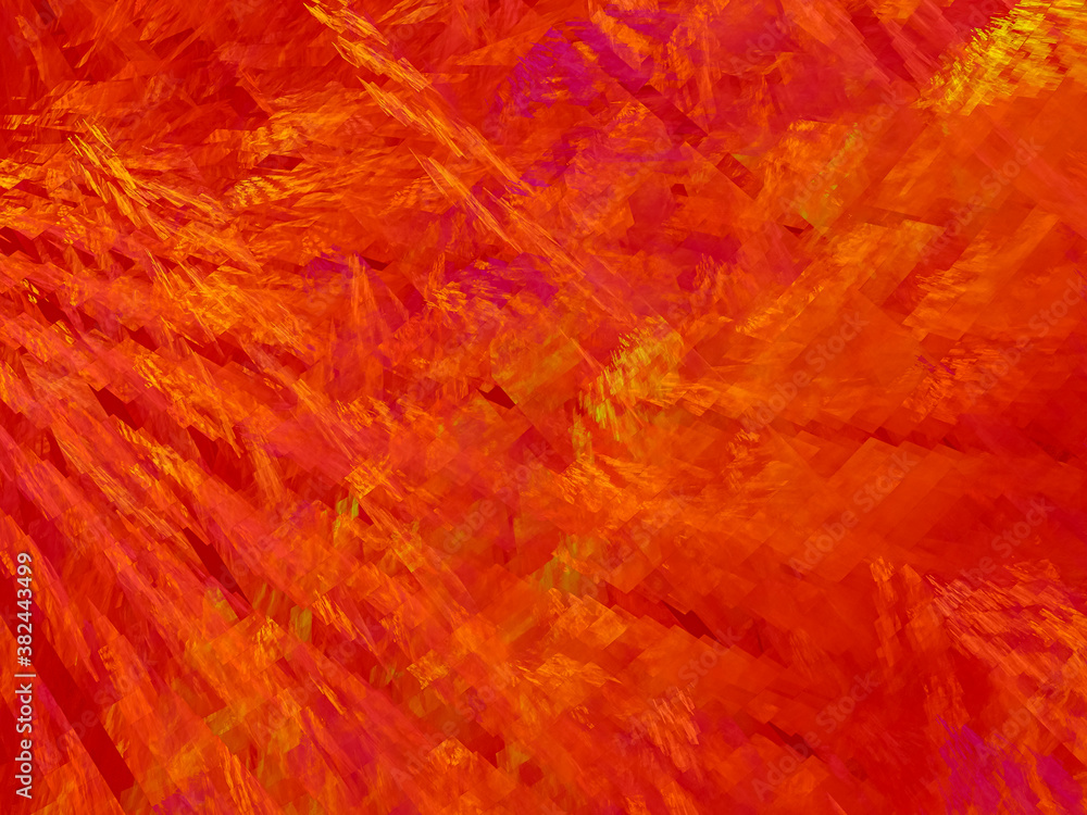 Obraz premium Decorative, Creative background with powerful and bright abstract sun, waves and sinuous shapes, decorative image for advertising or designs