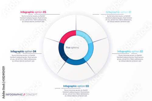 Vector infographic round chart template