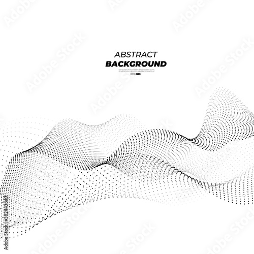 White abstract background with flowing particles. Digital future technology concept. vector illustration.	
