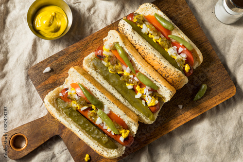 Принти на полотні Homemade Chicago Style Hot Dogs