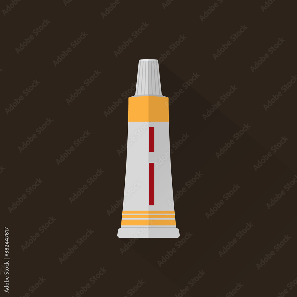 Icon of medical cream tube. Vector illustration in flat style.
Icon of medical cream tube. Vector illustration in flat style.