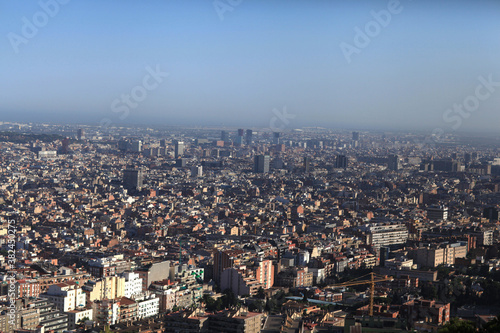 Panoramic view of Barcelona  Spain