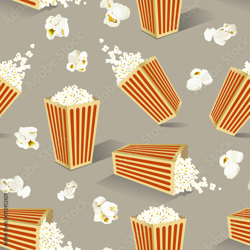 Popcorn seamless pattern