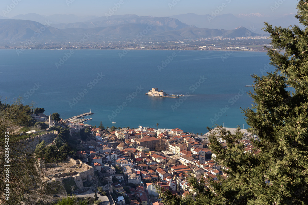 View on city Nafplion (Greece, Peloponnese)