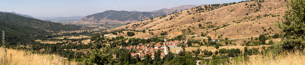 View of the mountains and the village (northwest Greece, Macedonia)