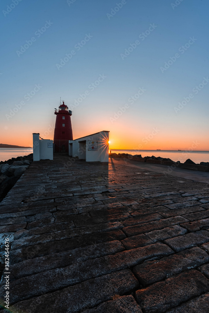 Dublin sunrise at Poolbeg Lighthouse