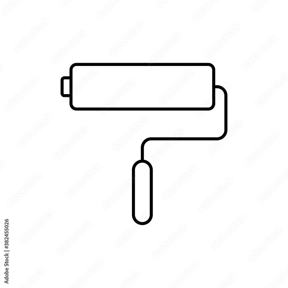roller brush icon Element of building icon for mobile concept and web apps. Thin line roller brush icon can be used for web and mobile. Premium icon on white background roller brush icon Element of building icon for mobile concept and web apps. Thin line roller brush icon can be used for web and mobile. Premium icon on white background