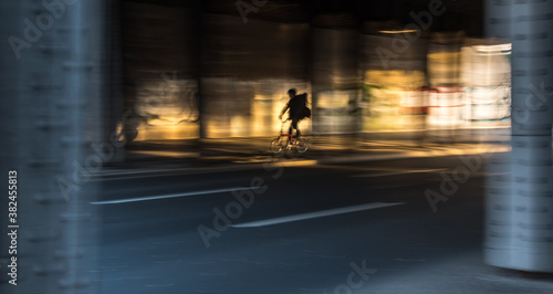 Quickly through the light on my bike