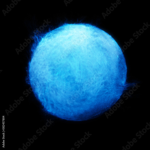Abstract Energy, Plasma orb. Sphere filled with powerful energy moving in waves. fluid graphic for composition. 3D render