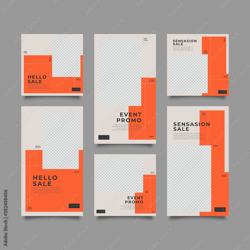 Trendy editable template for social network stories and posts, vector illustration. Design backgrounds for social media Trendy editable template for social network stories and posts, vector illustration. Design backgrounds for social media