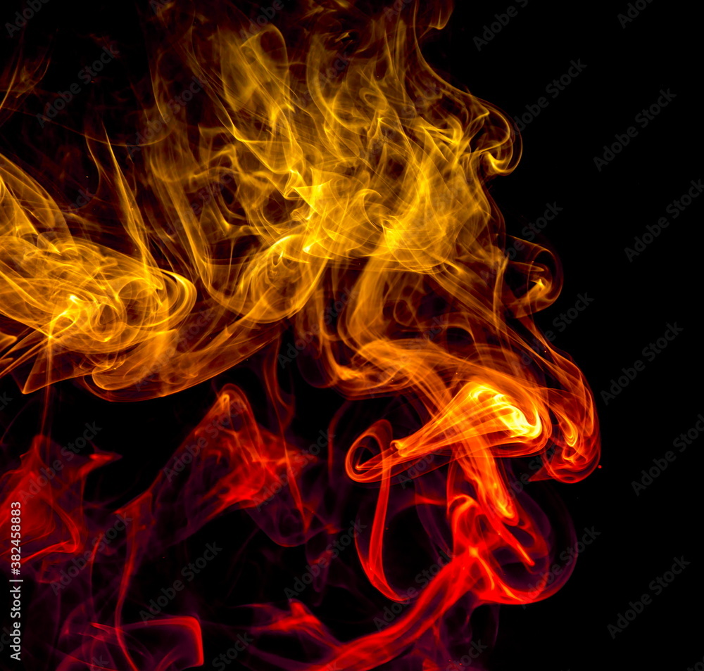 Colored smoke on black background Colored smoke on black background