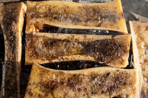close up of Roasted Bone Marrow
