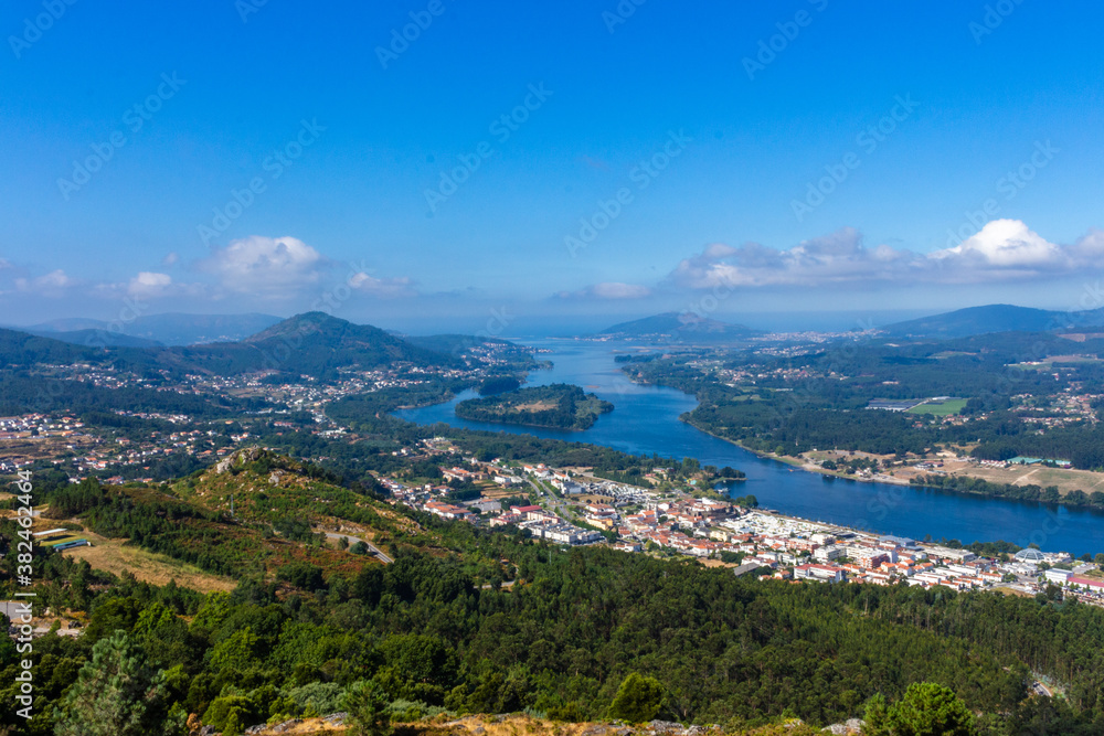 Cervo, a beautiful viewpoint at Vila Nova de Cerveira, Portugal, where you can see  a glimpse of most of the river Minho, from Valenca to the mouth in Caminha.