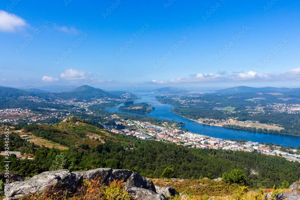 Cervo, a beautiful viewpoint at Vila Nova de Cerveira, Portugal, where you can see  a glimpse of most of the river Minho, from Valenca to the mouth in Caminha.