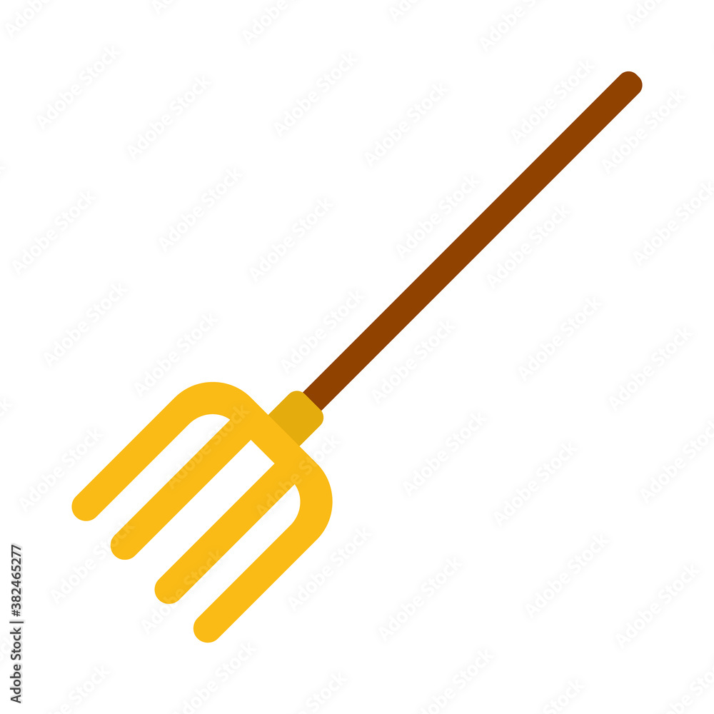Naklejka premium garden rake icon, flat style