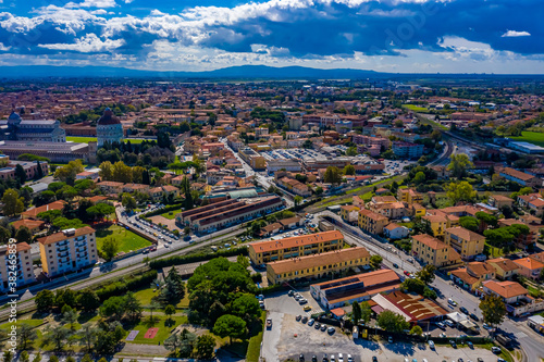 Pisa in Italien aus der Luft