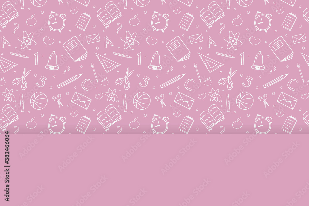 School background with hand drawn icons. Vector School background with hand drawn icons. Vector