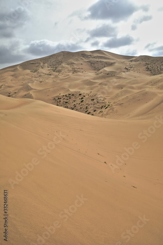 Moving and stationary sand dunes-Badain Jaran Desert. Alxa Plateau-Inner Mongolia-China-1061