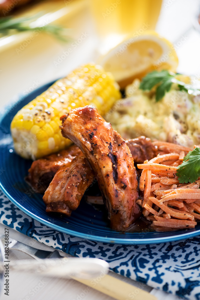 Barbecue Ribs and Corn Dinner Party Barbecue Ribs and Corn Dinner Party