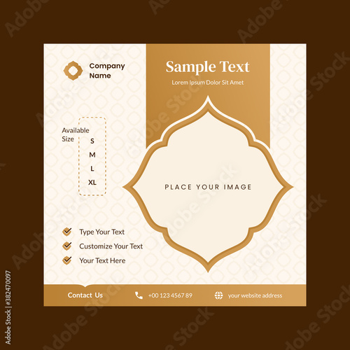 social media post template vector