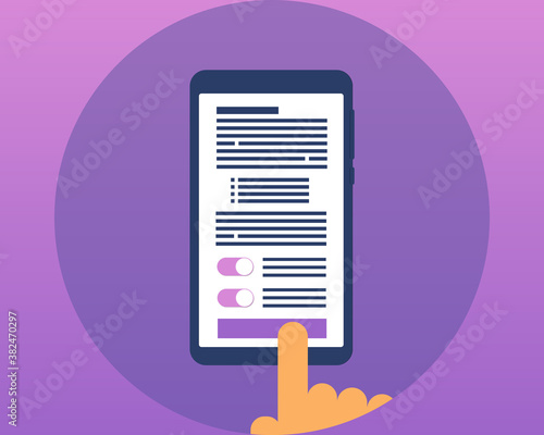 Giving consent to compliance with GDPR or PDPA vector