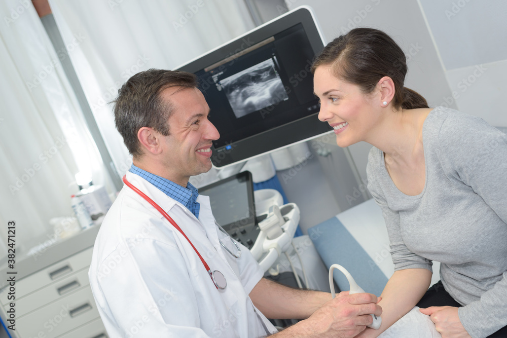 Fototapeta premium ultrasonography on the arm