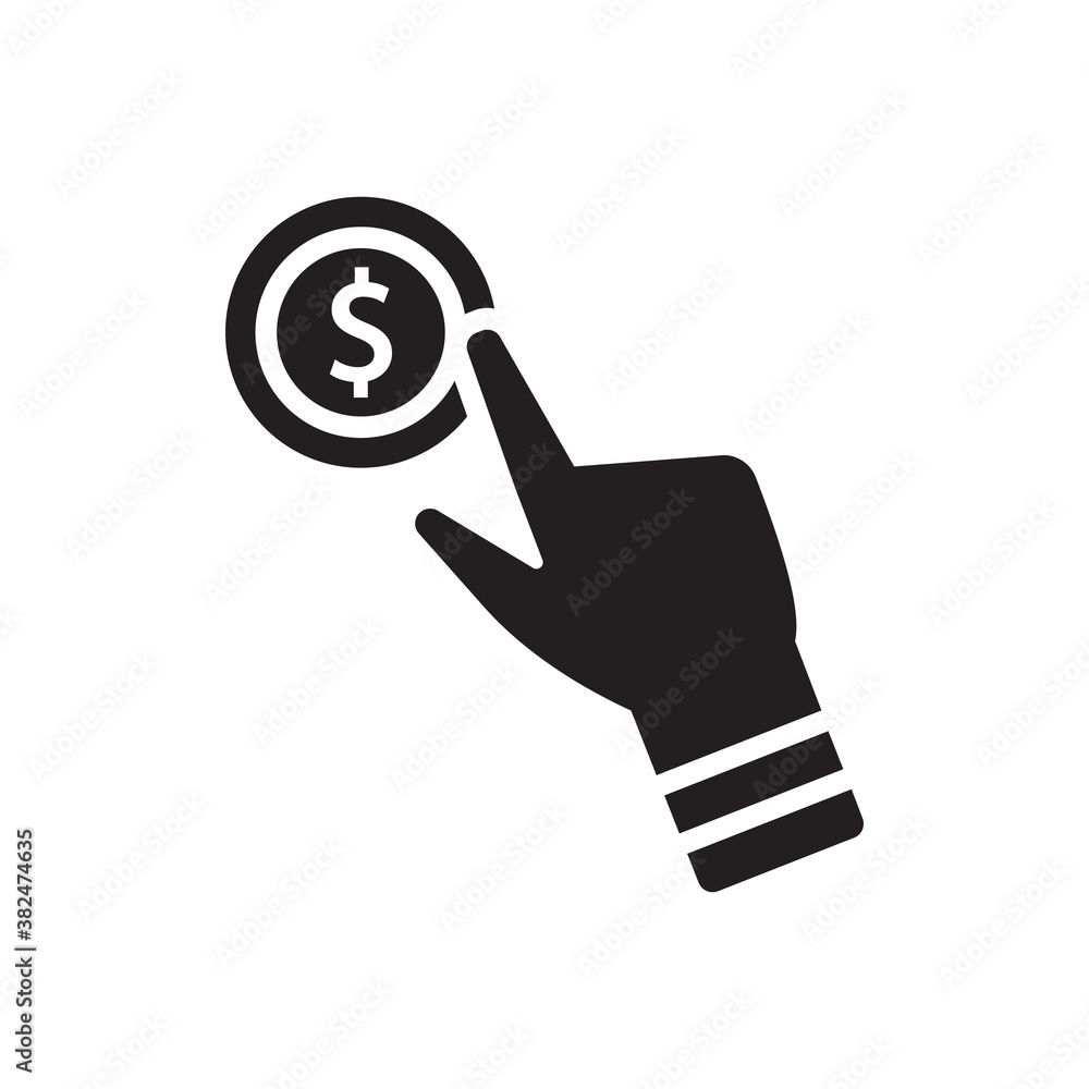 make money icon, hand Click dollar icon make money icon, hand Click dollar icon