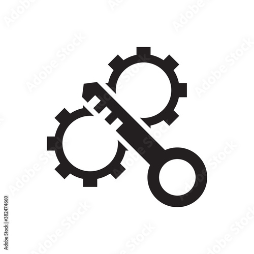 keyword setting icon, Configuration key icon, seo internet gear working icon