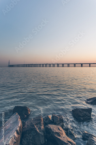 side view of sutong yangtze river bridge,china photo