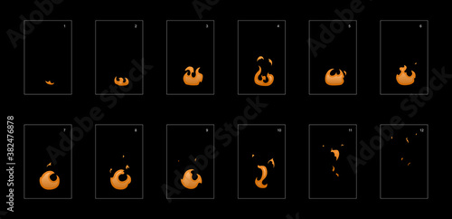 Dust explosion blast effect. Dust explosion effect for animation. Dust effect for game design, motion graphic, animation or something else 20045.