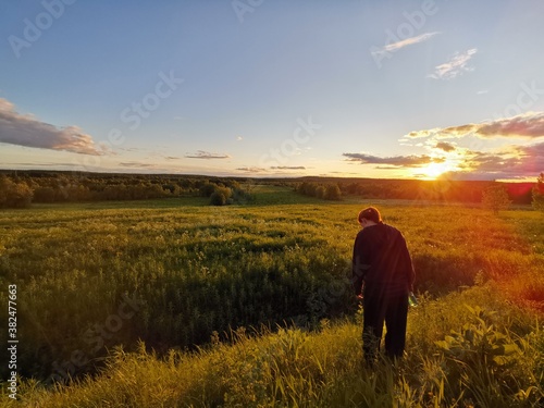 person in the field © KATKOV. V. V