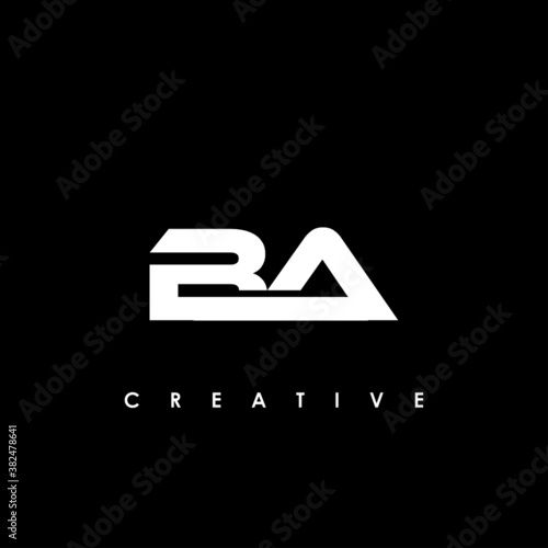 BA Letter Initial Logo Design Template Vector Illustration
