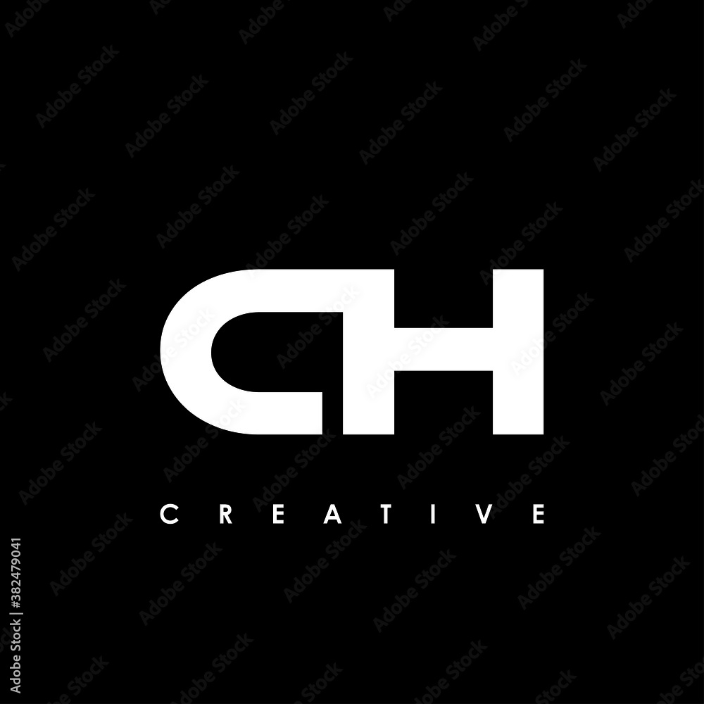 Fototapeta premium CH Letter Initial Logo Design Template Vector Illustration