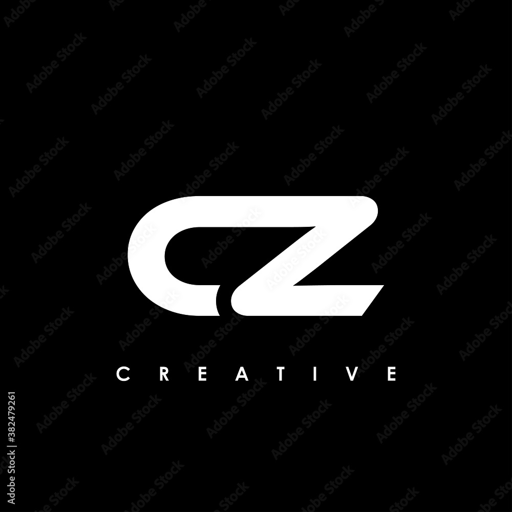 CZ Letter Initial Logo Design Template Vector Illustration - obrazy, fototapety, plakaty 