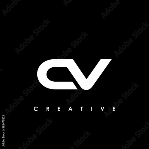 CV Letter Initial Logo Design Template Vector Illustration