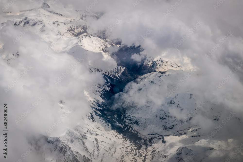 Aerial view of the French Alps Aerial view of the French Alps