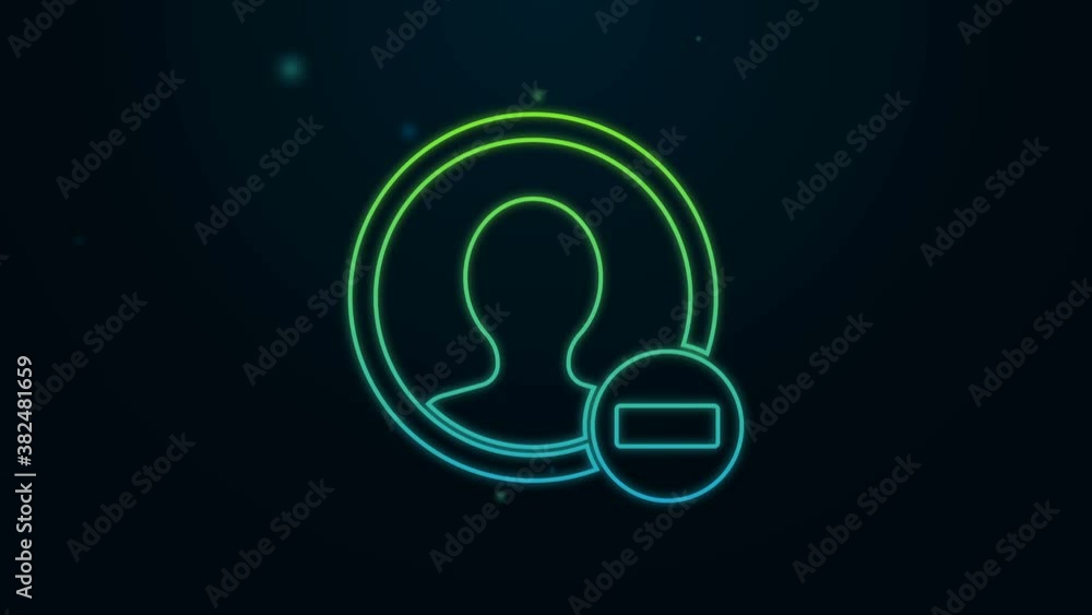 Glowing neon line Create account screen icon isolated on black background. 4K Video motion graphic animation Glowing neon line Create account screen icon isolated on black background. 4K Video motion graphic animation