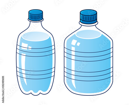 Water bottles vector isolated