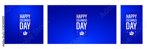Columbus Day sale promotion, advertising, poster, banner, template with American flag. Columbus day wallpaper. Voucher discount