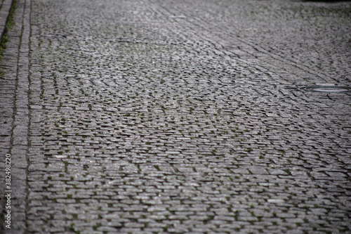 Paving stones on the street of a European city