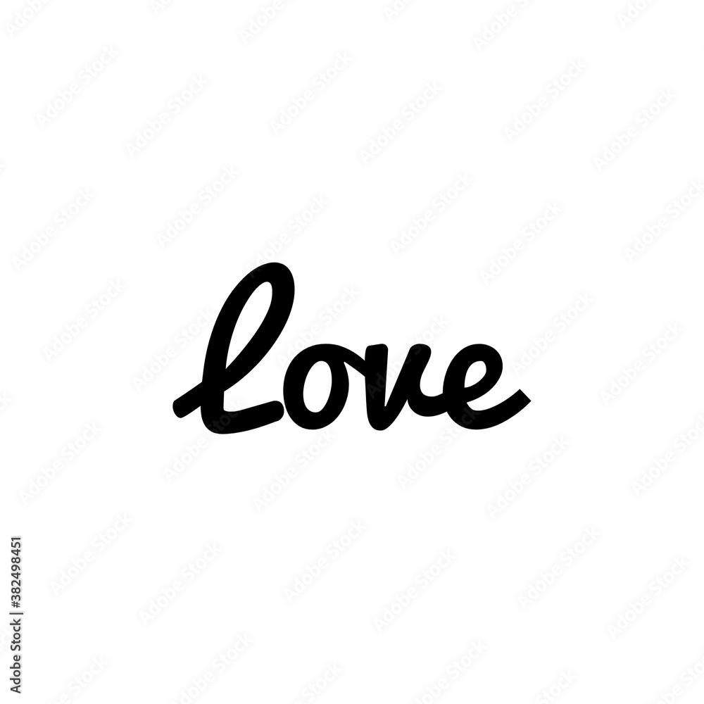 Fototapeta ''Love'' quote word illustration