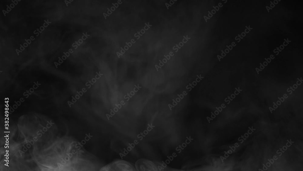 White smoke transitions pack template on a black background. Set of 6 elements for creating logo intro or fog effect in one video. Concept of luma matte mask for video editing using the alpha channel.