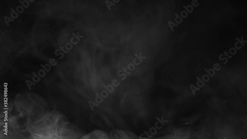 White smoke transitions pack template on a black background. Set of 6 elements for creating logo intro or fog effect in one video. Concept of luma matte mask for video editing using the alpha channel. photo