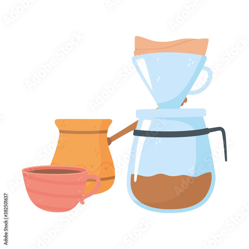 coffee brewing methods, drip brew turkish and cup