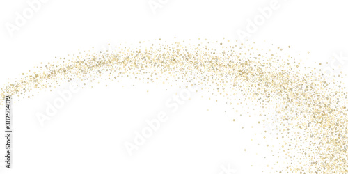 Gold Glitter Stars. Luxury Shiny Confetti.