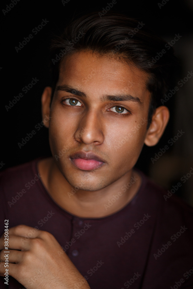 Studio portraits, Indian young man. Studio portraits, Indian young man.