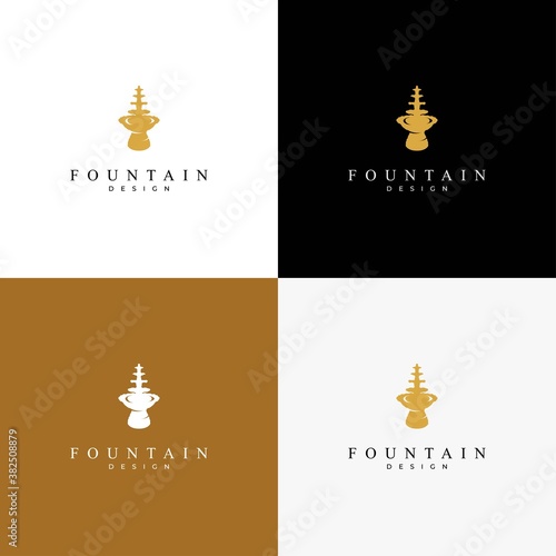 Luxury and modern fountain logo design 3